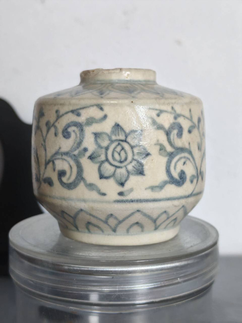 古玩陶瓷元末明初青花罐拍賣，當前價格1288元
