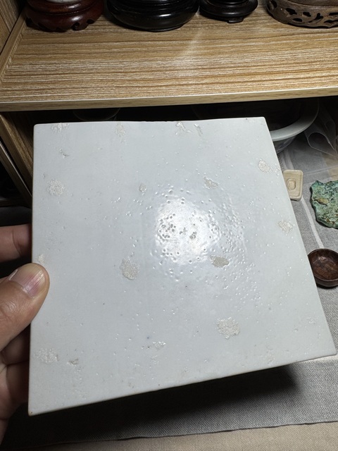 古玩陶瓷青花花鳥紋瓷板真品鑒賞圖