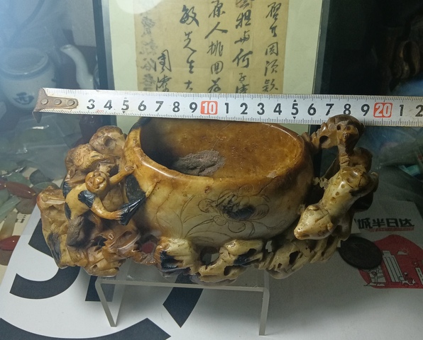 古玩玉器青田石雕“水盂”拍賣，當前價格680元
