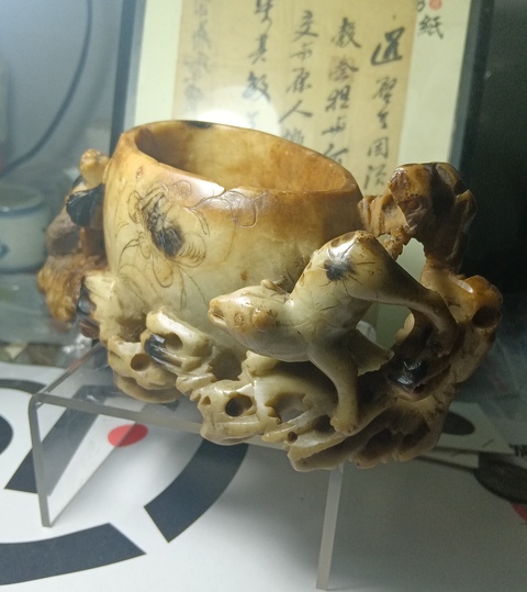 古玩玉器青田石雕“水盂”拍賣，當前價格680元
