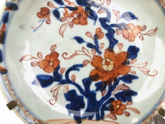 古玩陶瓷清康熙·青花加彩描金花卉盤拍賣,當前價格0元