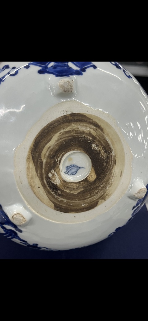 古玩陶瓷博古圖青花香爐拍賣,當前價格26000元