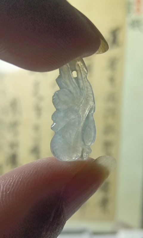 古玩玉器天然翡翠雕“瓜果墜”拍賣,當前價格99元
