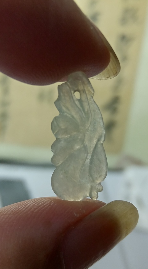 古玩玉器天然翡翠雕“瓜果墜”拍賣,當前價格99元