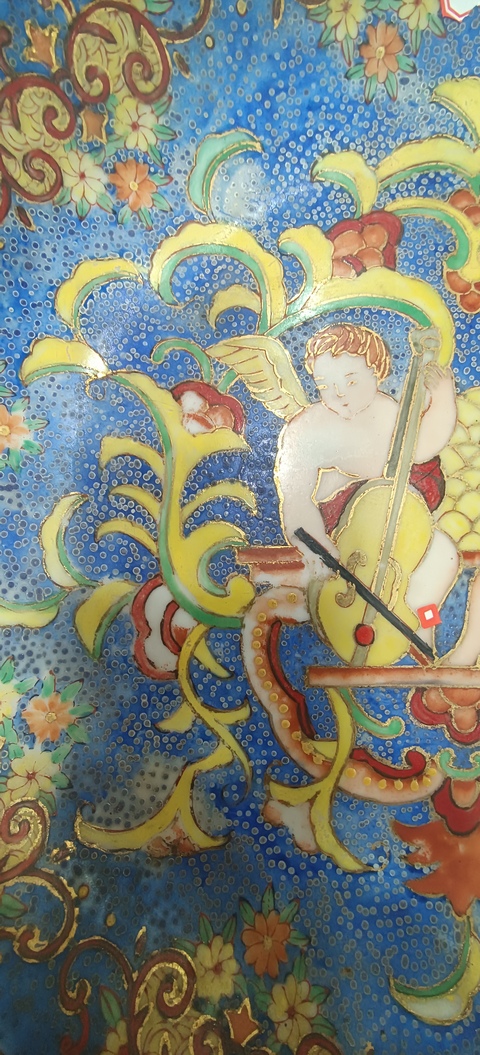古玩陶瓷彩繪描金盤拍賣,當前價格3000元