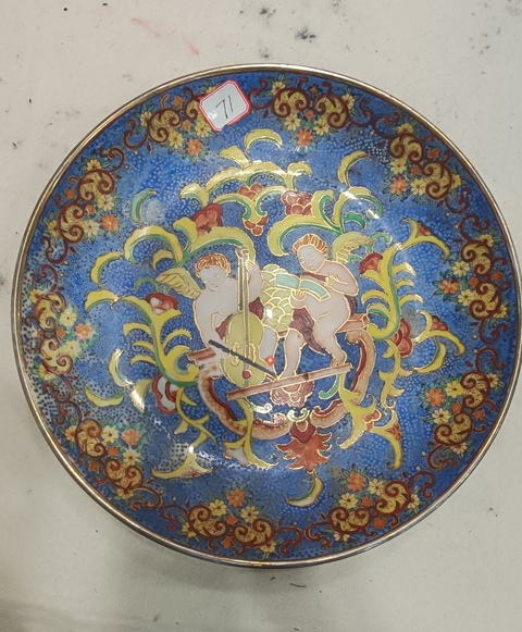 古玩陶瓷彩繪描金盤拍賣,當前價格3000元
