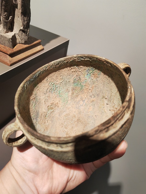 古玩銅器耳杯真品鑒賞圖
