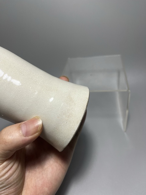 古玩陶瓷漳州窯白釉油燈真品鑒賞圖