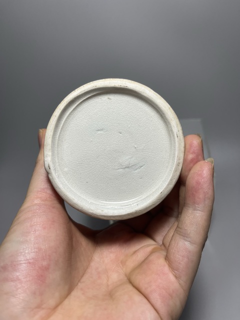 古玩陶瓷漳州窯白釉油燈真品鑒賞圖