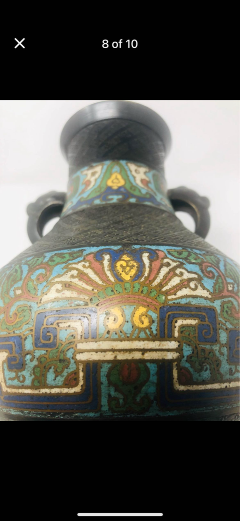 古玩銅器銅瓶真品鑒賞圖