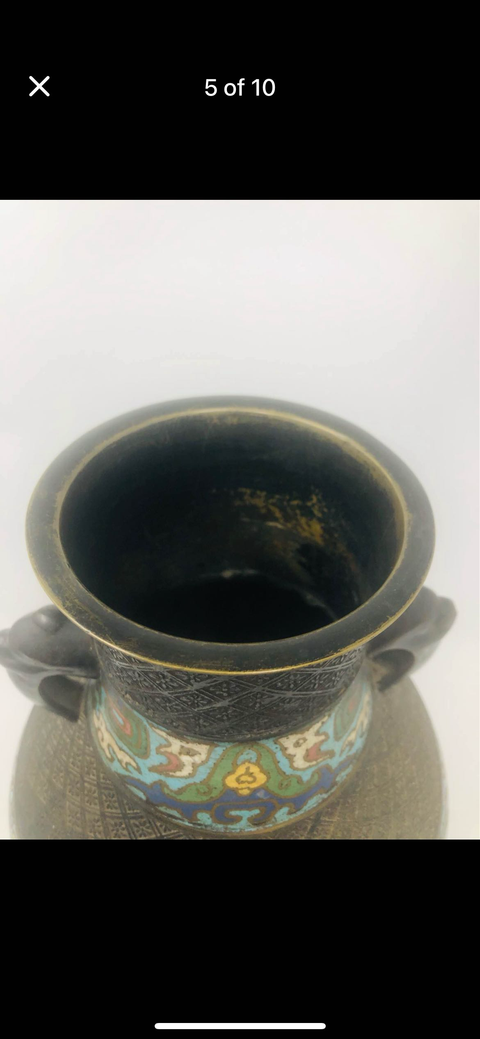 古玩銅器銅瓶真品鑒賞圖