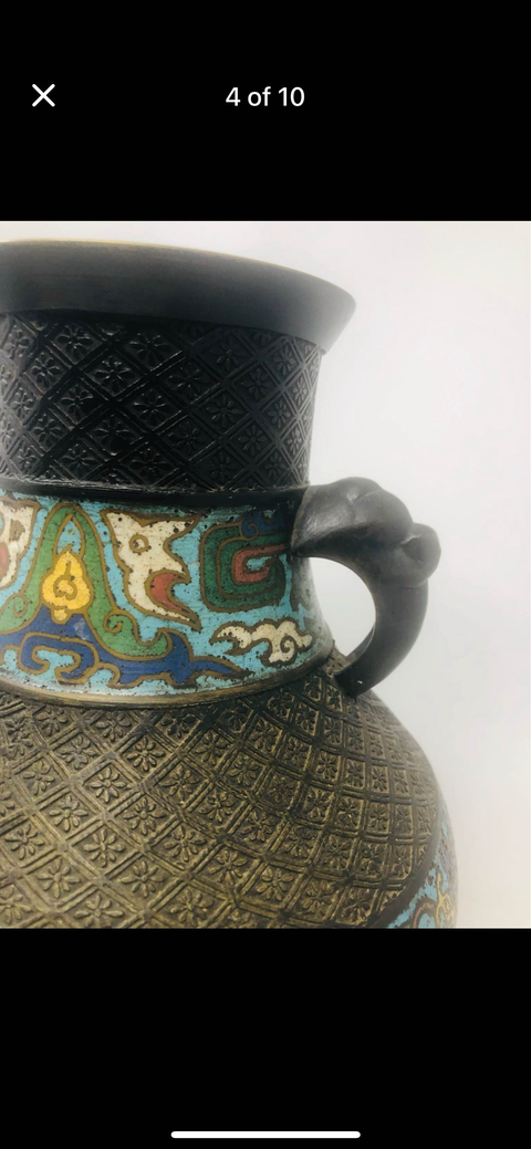 古玩銅器銅瓶真品鑒賞圖
