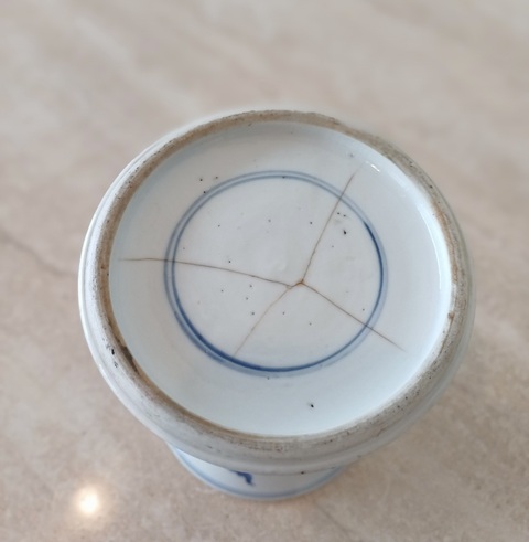 古玩陶瓷青花龍鳳紋束腰筆筒真品鑒賞圖