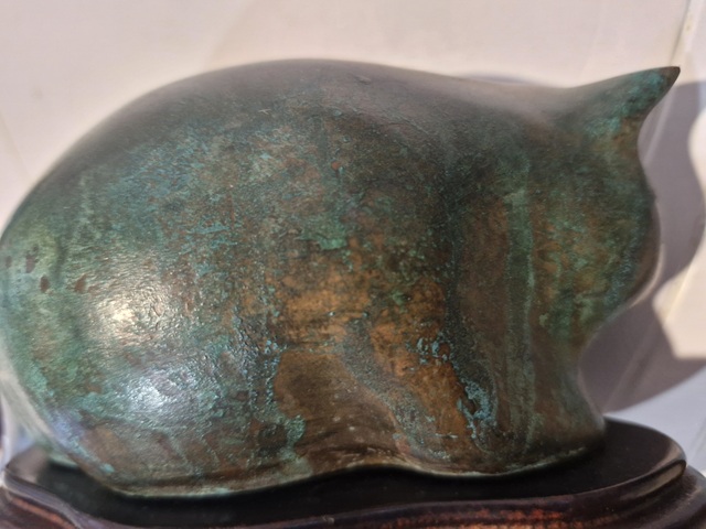 古玩銅器銅貓真品鑒賞圖