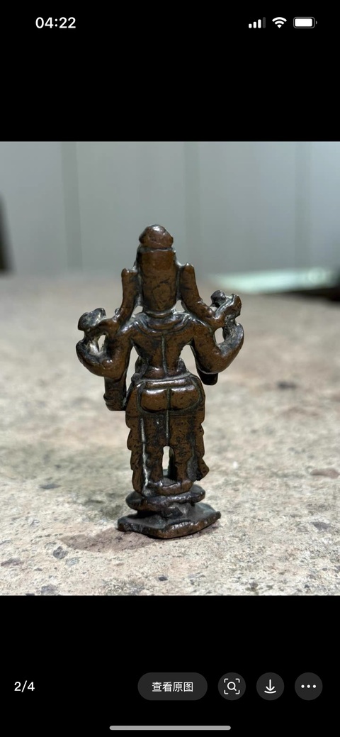 古玩銅器印度菩薩像真品鑒賞圖
