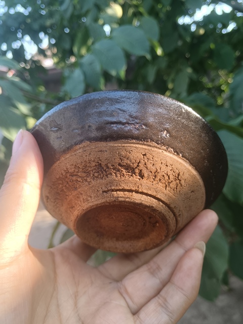 古玩陶瓷澀圈圈足疊燒工藝碗真品鑒賞圖