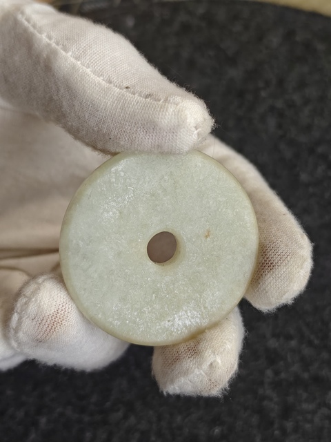 古玩玉器清.翡翠璧拍賣,當前價格2900元