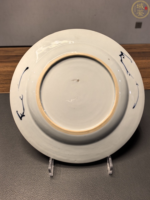 古玩陶瓷青花花卉折腰盤真品鑒賞圖