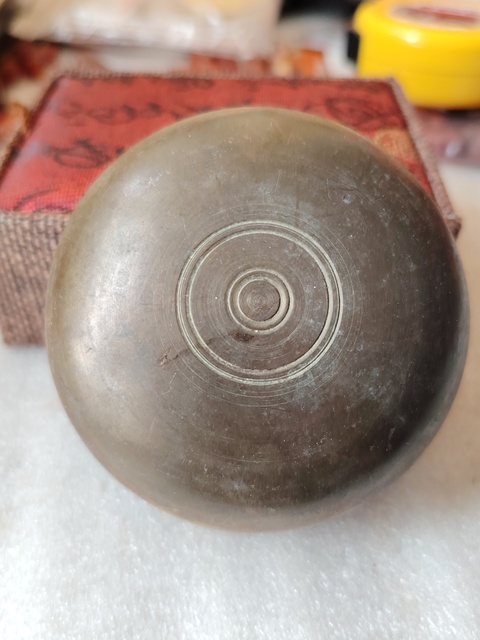 古玩雜項銅缽銅磬一個拍賣,當前價格68元