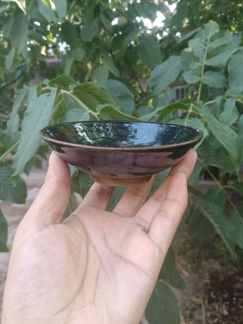 古玩陶瓷元末明初~窯變萬彩茶盞拍賣,當前價格3元