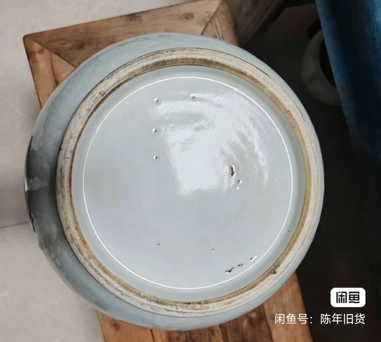 古玩陶瓷青釉刻花洗口罐真品鑒賞圖