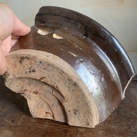 古玩陶瓷磁州窯魚盆標本真品鑒賞圖