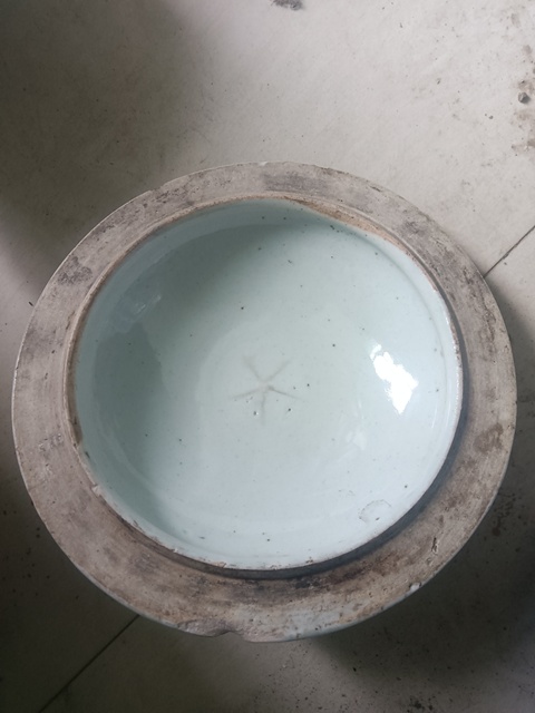古玩陶瓷青花四系粥罐真品鑒賞圖
