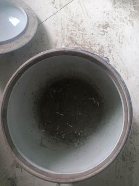 古玩陶瓷青花四系粥罐真品鑒賞圖