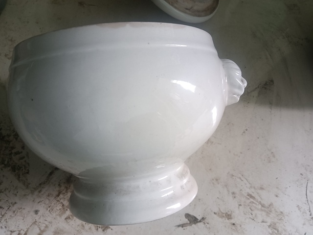 古玩陶瓷雙鋪首白釉蓋罐真品鑒賞圖