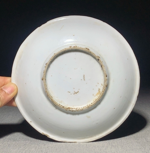 古玩陶瓷折枝花摩羯龍紋青花盤真品鑒賞圖