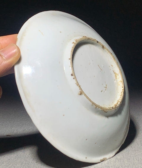 古玩陶瓷折枝花摩羯龍紋青花盤真品鑒賞圖