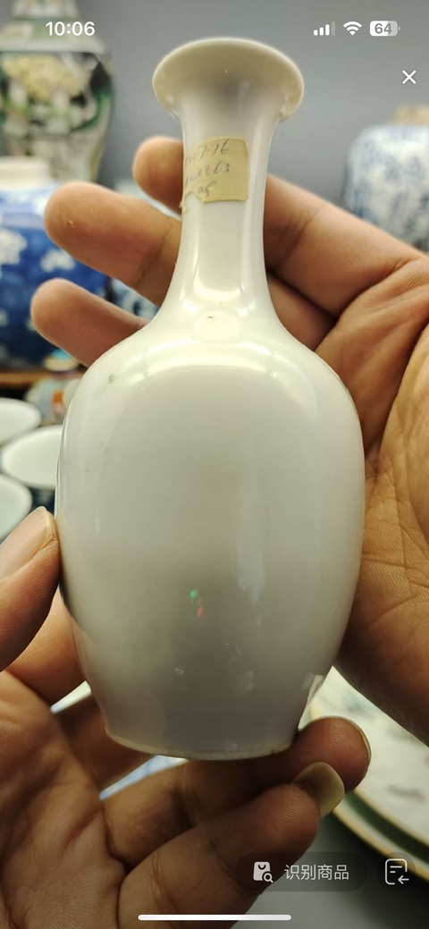 古玩陶瓷粉彩蟲草紋瓶真品鑒賞圖