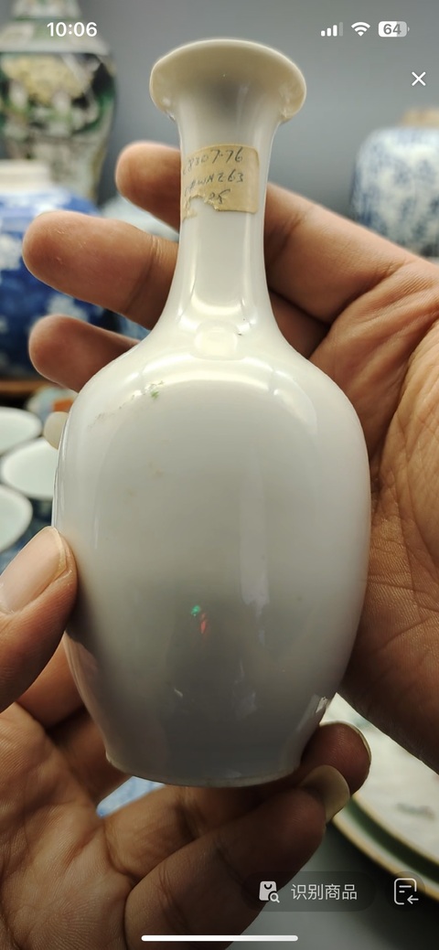 古玩陶瓷粉彩蟲草紋瓶真品鑒賞圖