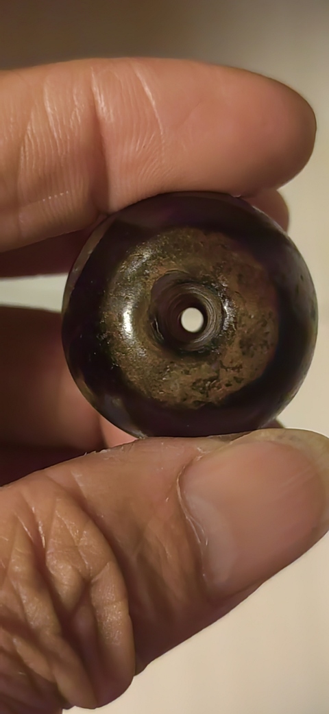 古玩雜項卍字紋瑪瑙天珠真品鑒賞圖