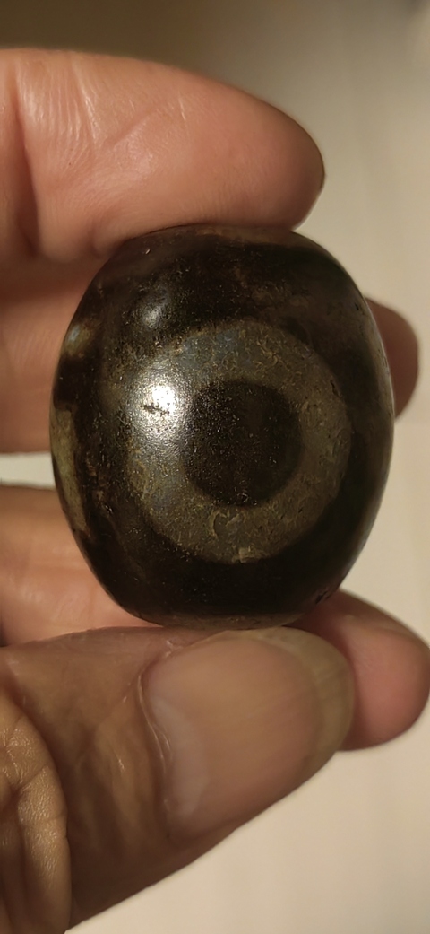 古玩雜項卍字紋瑪瑙天珠真品鑒賞圖