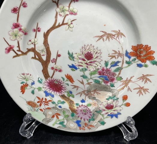 古玩陶瓷粉彩盤真品鑒賞圖