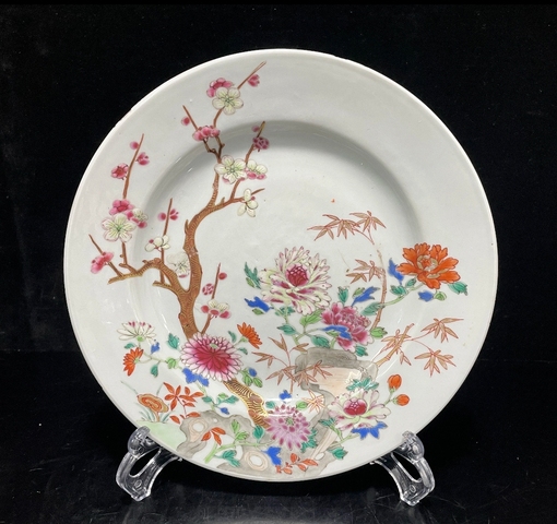 古玩陶瓷粉彩盤真品鑒賞圖