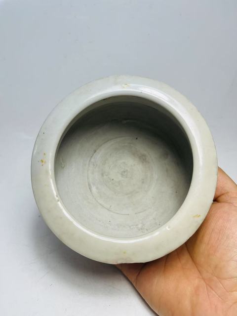 古玩陶瓷德化窯白釉雙鋪首圈足香爐真品鑒賞圖