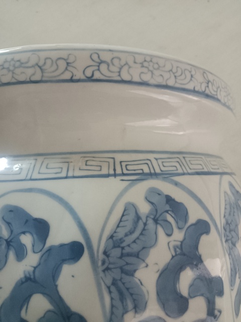 古玩陶瓷青花繡蹲真品鑒賞圖