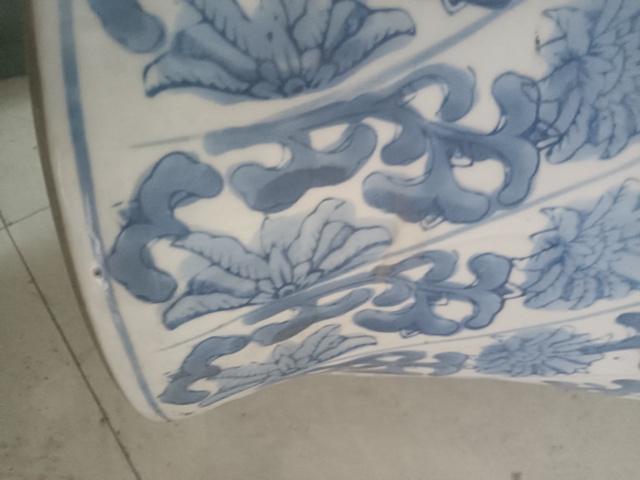 古玩陶瓷青花繡蹲真品鑒賞圖