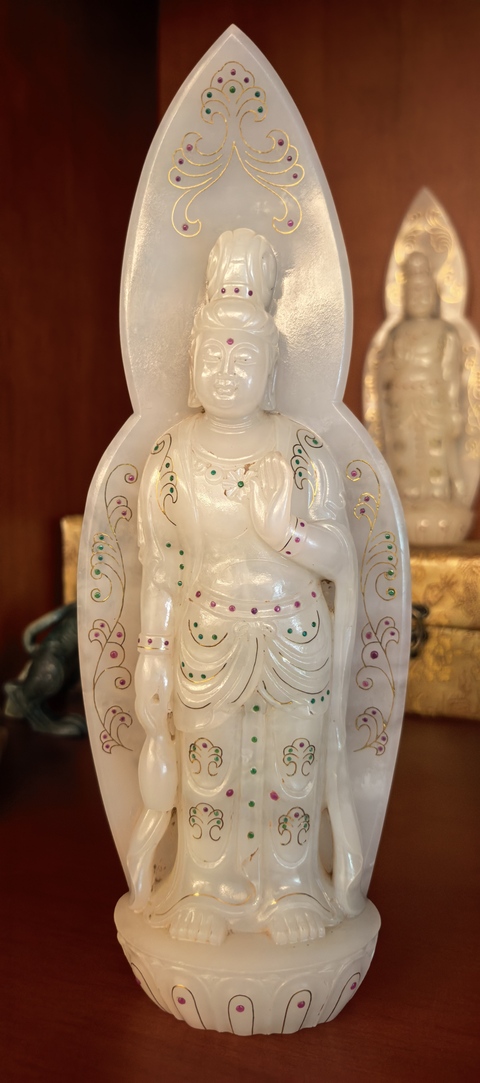 古玩玉器觀音真品鑒賞圖