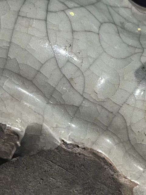 古玩陶瓷綠哥釉水仙盆真品鑒賞圖