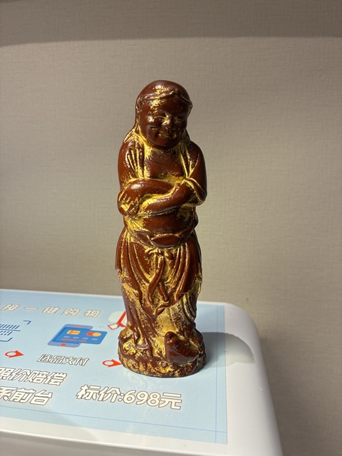 古玩雜項木雕人物真品鑒賞圖
