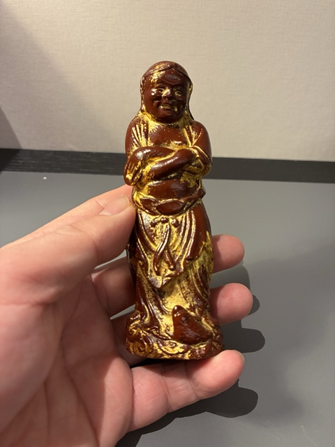 古玩雜項木雕人物真品鑒賞圖