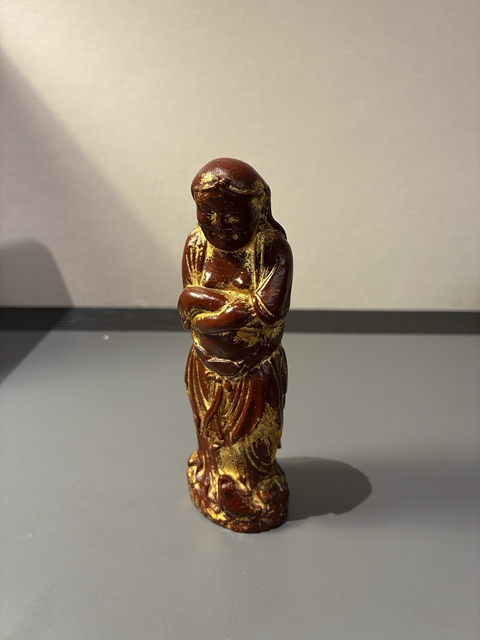 古玩雜項木雕人物真品鑒賞圖