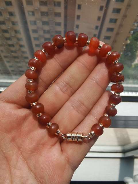 古玩玉器高古瑪瑙手鏈拍賣,當前價格1199元