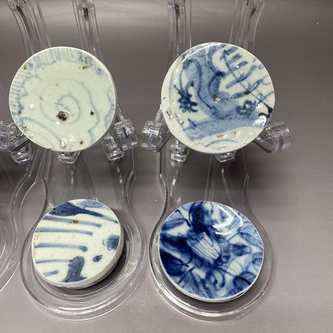 古玩陶瓷明代青花茶墊真品鑒賞圖