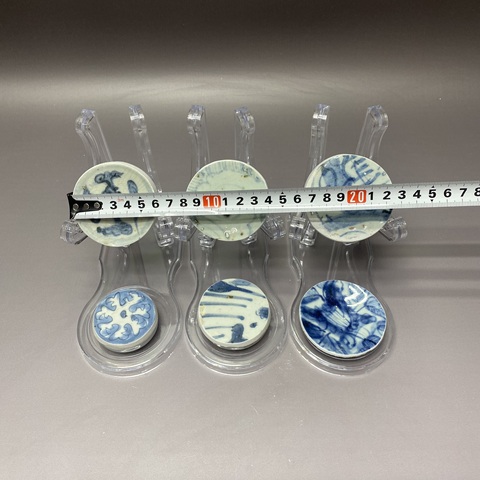 古玩陶瓷明代青花茶墊真品鑒賞圖