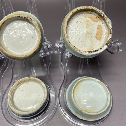 古玩陶瓷明代青花茶墊真品鑒賞圖