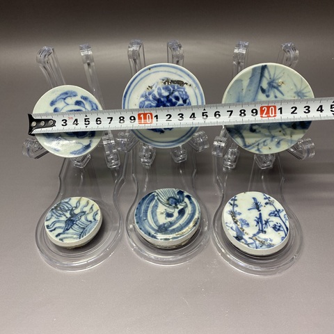 古玩陶瓷青花茶墊真品鑒賞圖